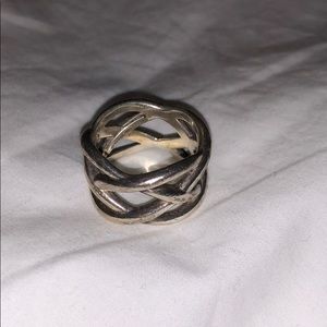 TIFFANY & CO SOKVER WOVEN RING